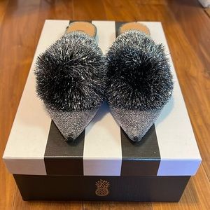 Aquazzura Powder Puff Flat (silver size IT36)
